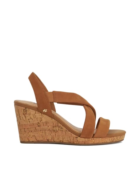 Dune London Wide fit kamies in tan - view 1