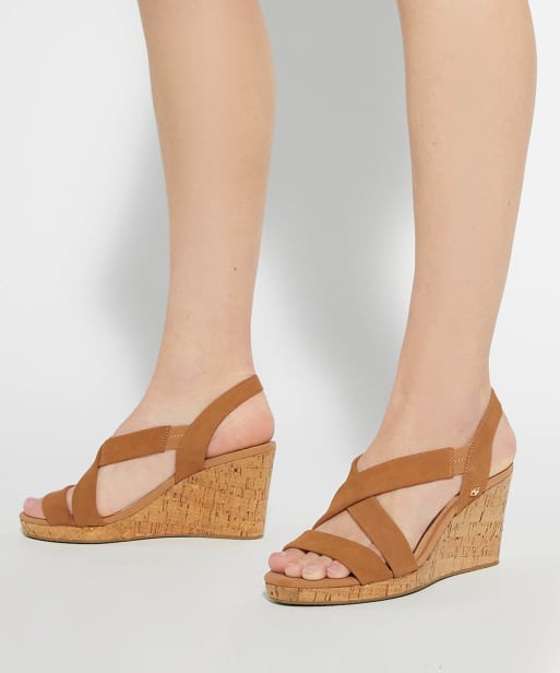 Dune London Wide fit kamies in tan, 3 of 4