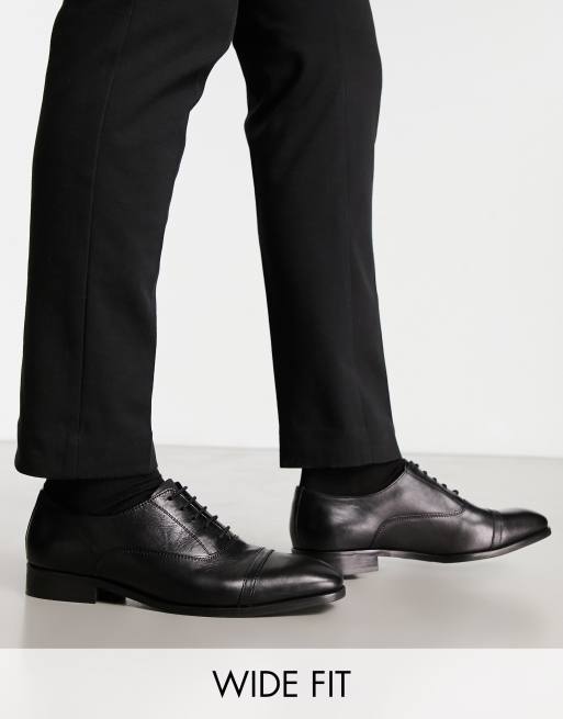 Dune London Wide Fit lace up oxford shoes in black | ASOS