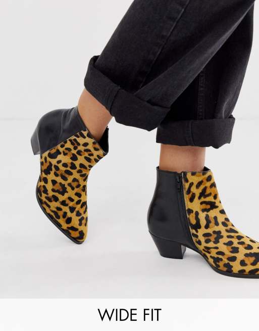 Dune leopard ankle clearance boots