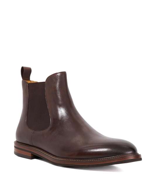 Dune London Wide fit maisen wf chelsea boots in brown, 4 of 4