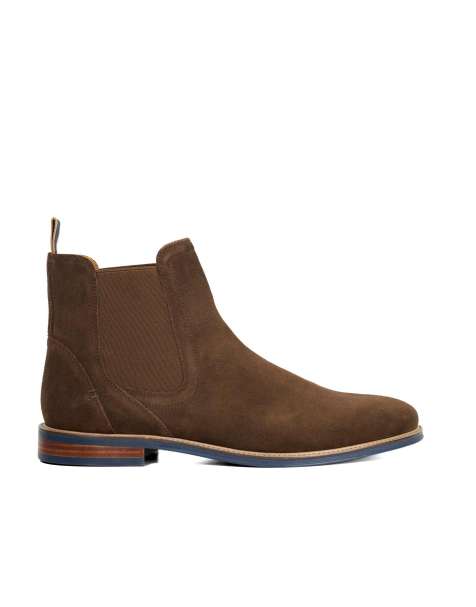 Dune London Wide fit mckinley wf chelsea boots in brown - view 1