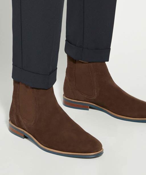 Dune London Wide fit mckinley wf chelsea boots in brown, 3 of 4