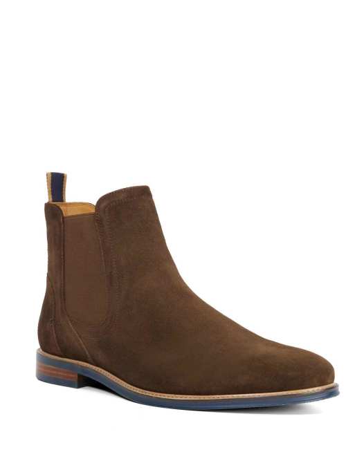 Dune London Wide fit mckinley wf chelsea boots in brown, 4 of 4
