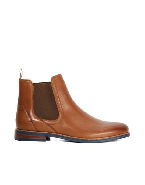Dune London Wide fit mckinley wf chelsea boots in tan - view 1