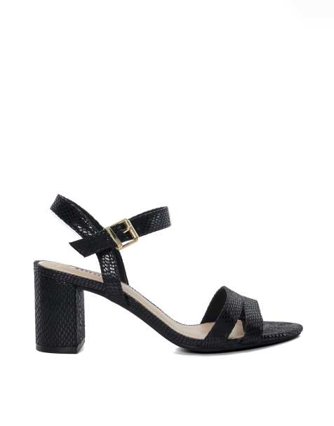 Dune London wide fit merisa heels in black - view 1