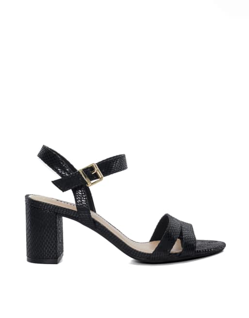Dune London wide fit merisa heels in black