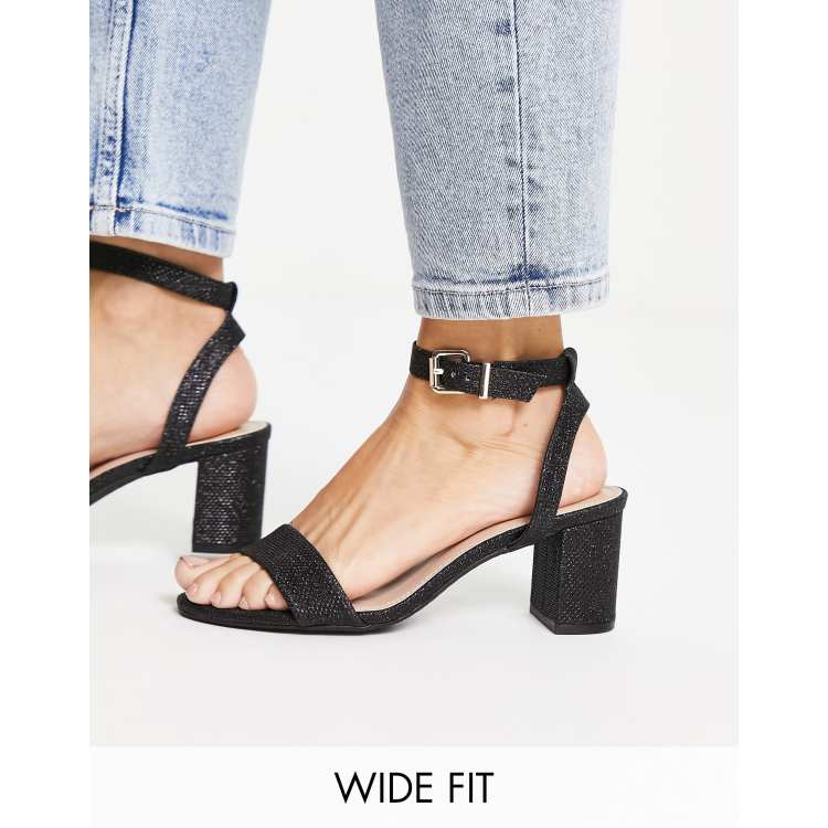 Dune block hot sale heel sandals