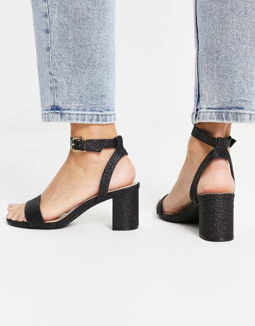 Dark grey clearance block heel sandals