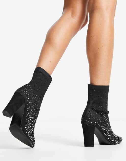 Dune black hot sale sock boots