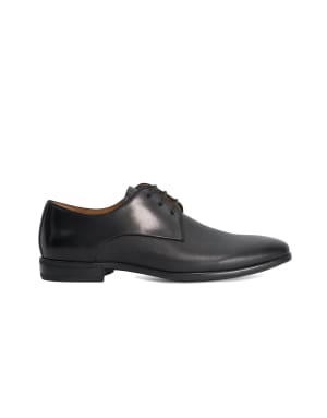 Dune London Wide fit saffi wf derby shoes in black