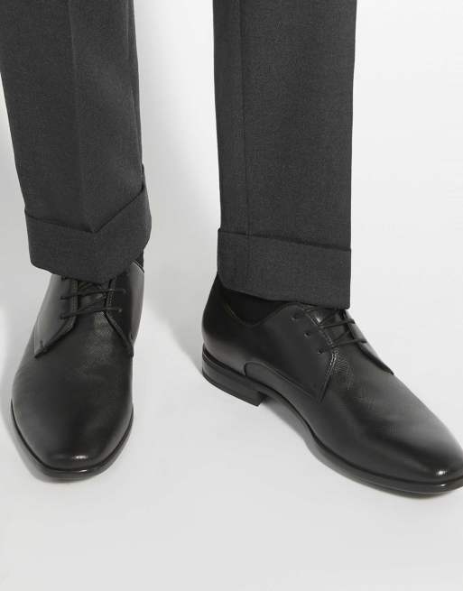Dune London Wide fit saffi wf derby shoes in black, 3 of 4