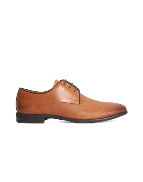 Dune London Wide fit saffi wf derby shoes in tan - view 1