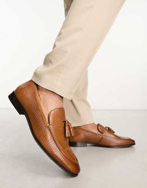 Tan wide sale fit loafers