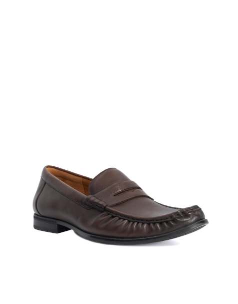 Dune London Wide fit sammi wf loafers in brown - view 1