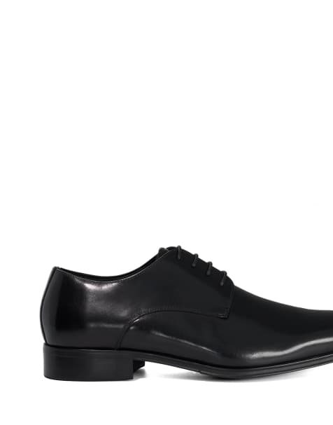 Dune London Wide fit satchel wf derby shoes in black - view 1