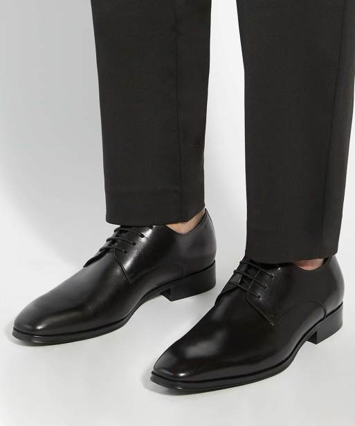 Dune London Wide fit satchel wf derby shoes in black, 3 of 4