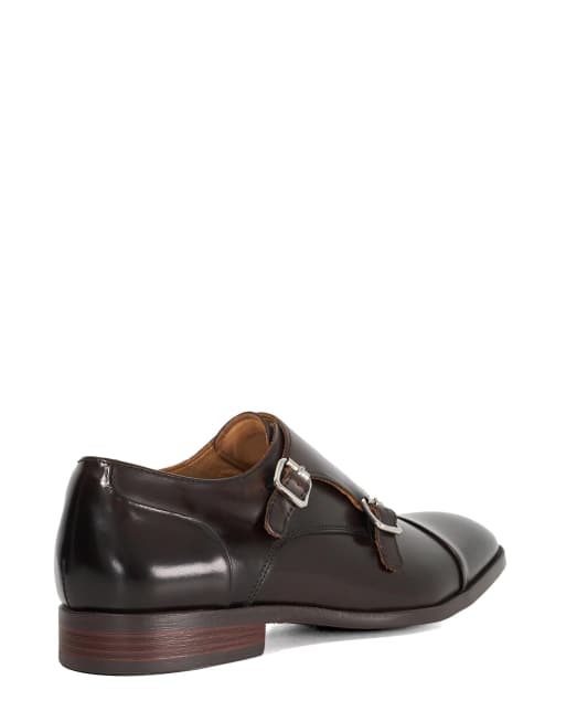 Dune London Wide fit satchin 2 wf derby shoes in dark brown, 2 of 4