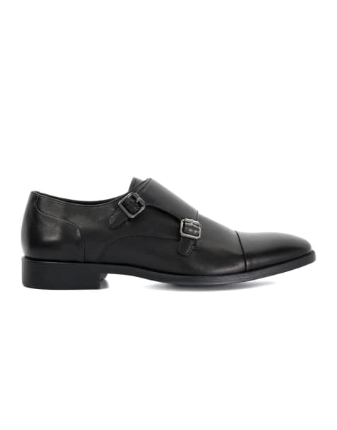 Dune London Wide fit satchin wf derby shoes in black - view 1