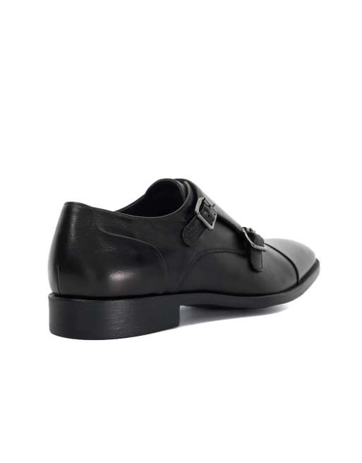 Dune London Wide fit satchin wf derby shoes in black, 2 of 4