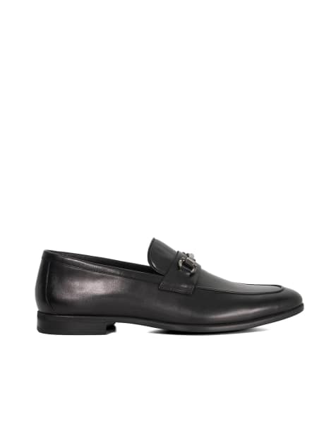 Dune London Wide fit seymore wf loafers in black - view 1