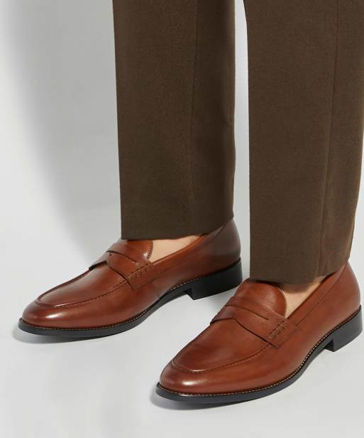 Dune London Wide fit skylers loafers in tan, 2 of 4