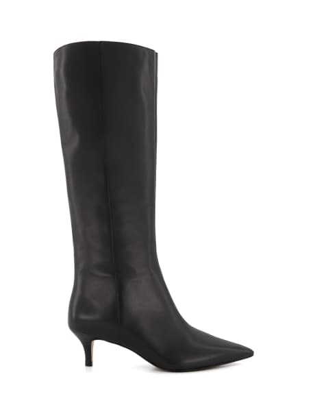 Dune London wide fit smooth boots shoein black - view 1