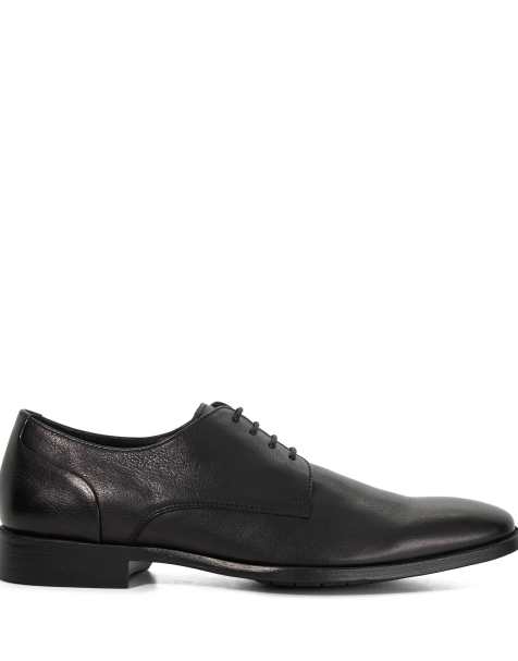 Dune London Wide fit sole derby shoes in black - view 1