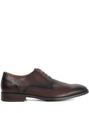 Dune London Wide fit sole wf derby shoes in brown