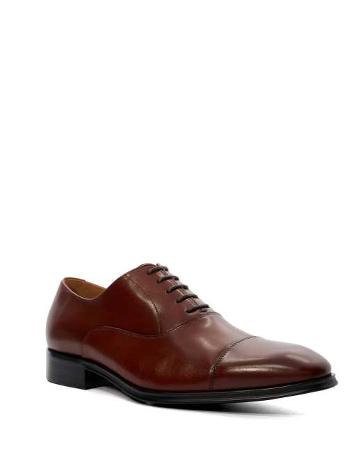 Dune London Wide fit solver wf oxford shoes in tan, 3 of 3
