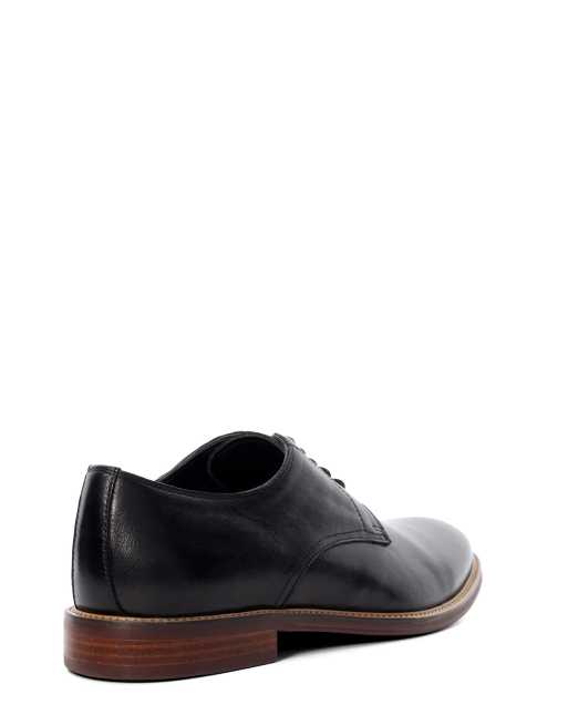 Dune London wide fit stanley brogues in black, 2 of 4