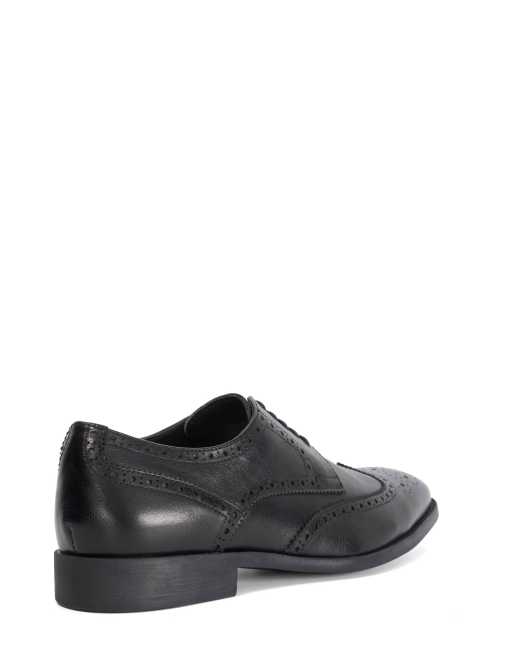 Dune London Wide fit sunni derby shoes in black, 2 of 4