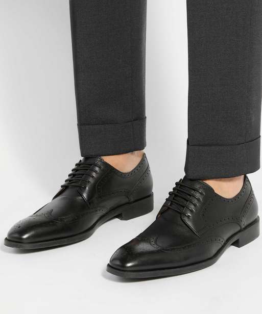 Dune London Wide fit sunni derby shoes in black, 4 of 4