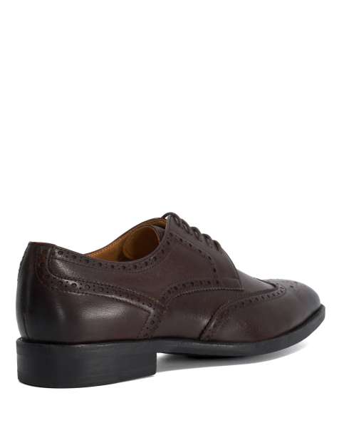 Dune London Wide fit sunni derby shoes in brown - view 1