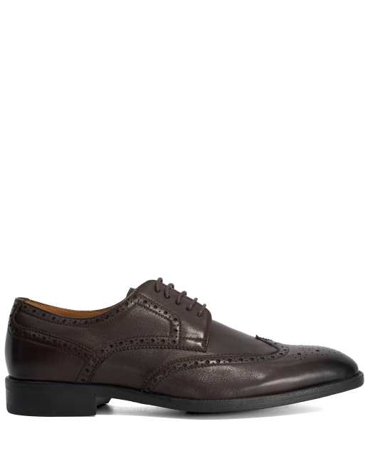Dune London Wide fit sunni derby shoes in brown, 2 of 4