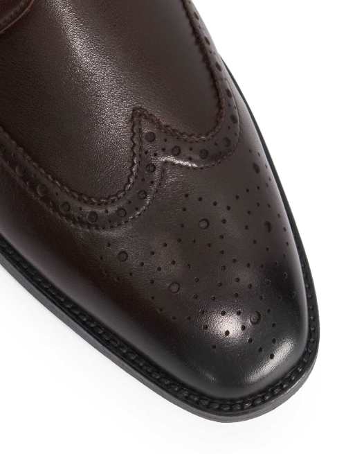 Dune London Wide fit sunni derby shoes in brown, 3 of 4