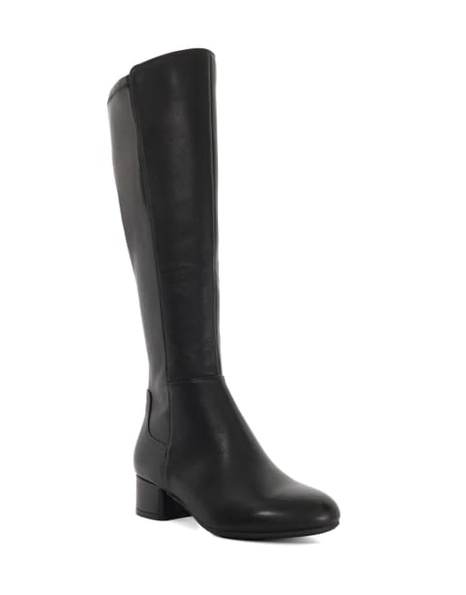 Dune London wide fit tayla boot shoe in black, 4 of 6