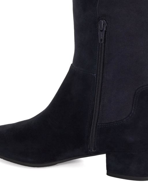 Wide Fit Dune Navy Ankle Boots Dune London Wide Fit Tayla Suede