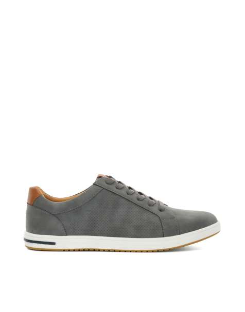 Dune London wide fit tezzy brogues dshoe in grey - view 1