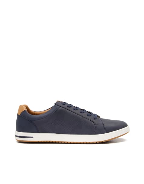 Dune London Wide fit tezzy in navy - view 1