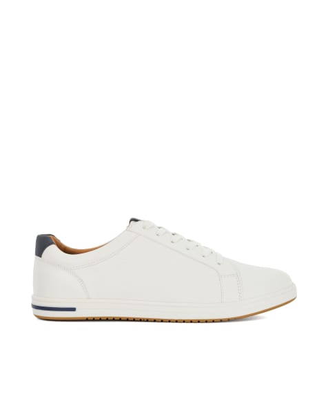 Dune London Wide fit tezzy in white - view 1