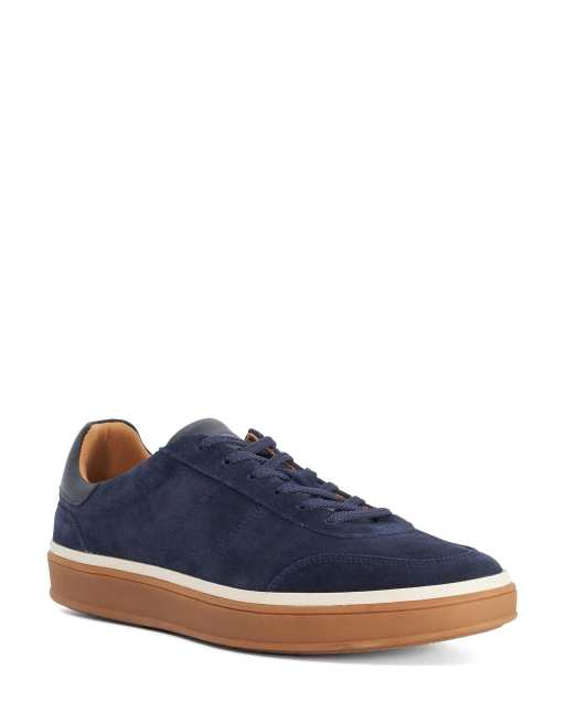 Dune London Wide fit tony trainers in navy, 3 of 4