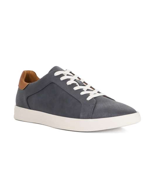 Dune London Wide fit traces trainers in navy, 4 of 4