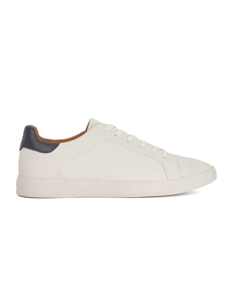 Dune London Wide fit traces trainers in white - view 1