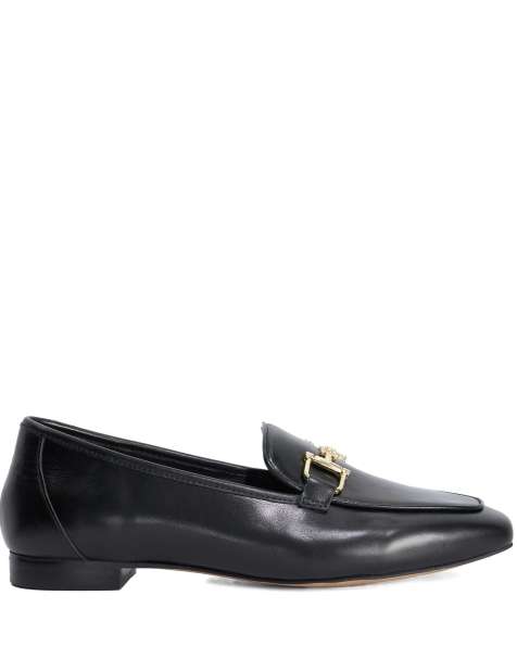 Dune London Wide fit wf grained loafers in black - view 1