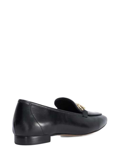 Dune London Wide fit wf grained loafers in black, 2 of 4