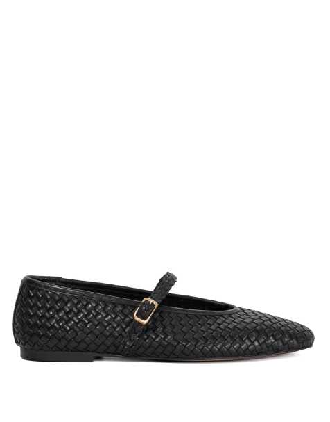 Dune London Wide fit wf headliner ballet pumps in black - view 1