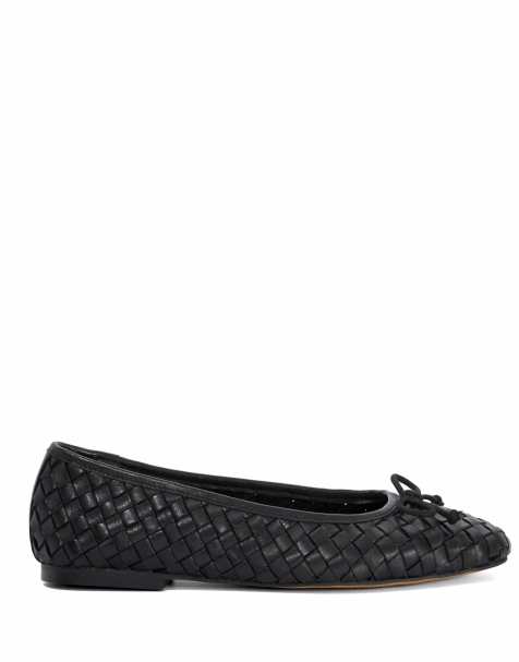 Dune London Wide fit wf heat ballet pumps in black - view 1