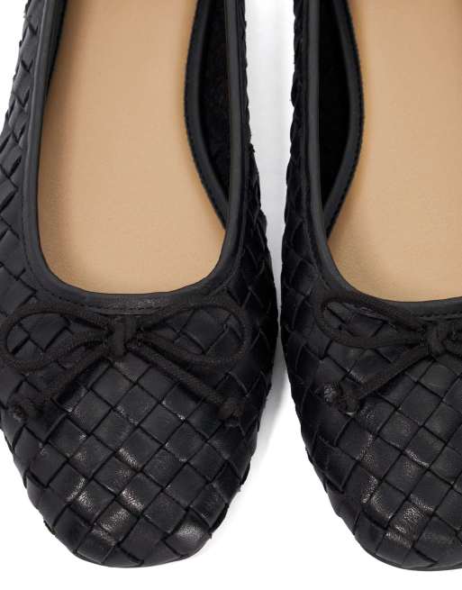 Dune London Wide fit wf heat ballet pumps in black, 5 of 5