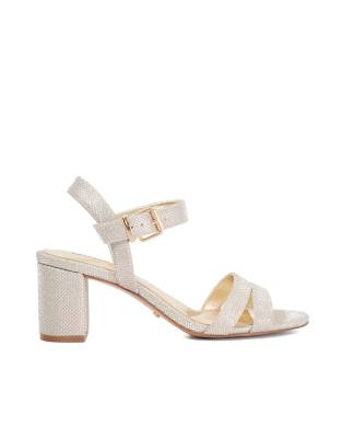  Wide fit wf merisa heeled sandals in gold